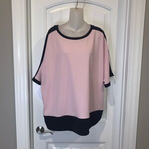 Pink and Black Women's Top